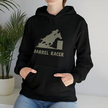 Load image into Gallery viewer, Barrel Racer Hooded Sweatshirt - 3 barrels, 2 hearts, one dream
