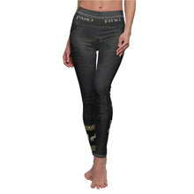 Load image into Gallery viewer, Paso Fino Horse Leggings in Black Ghost Lace Design
