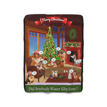 Load image into Gallery viewer, Unleash the laughs with our Funny Dog Antics Christmas Blanket

