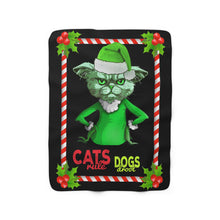 Load image into Gallery viewer, Embrace the Magic with our Cat Lovers&#39; Grinch Christmas Blanket
