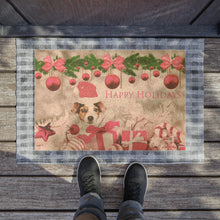 Load image into Gallery viewer, Pretty in Pink Puppy Christmas Doormat - Coconut Coir
