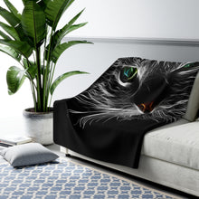 Load image into Gallery viewer, Wrap Yourself in Luxury with our Black Cat Sherpa Fleece Blanket
