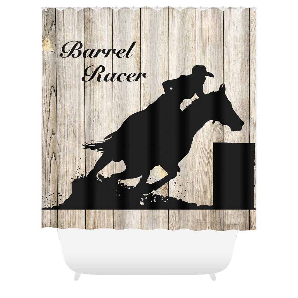 Barrel Racer Horse Shower Curtain - Transform Your Bathroom into a Western Wonderland with a Barrel Racer Horse Shower Curtain