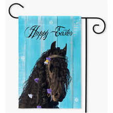 Load image into Gallery viewer, Easter Garden Flags - Black Horse

