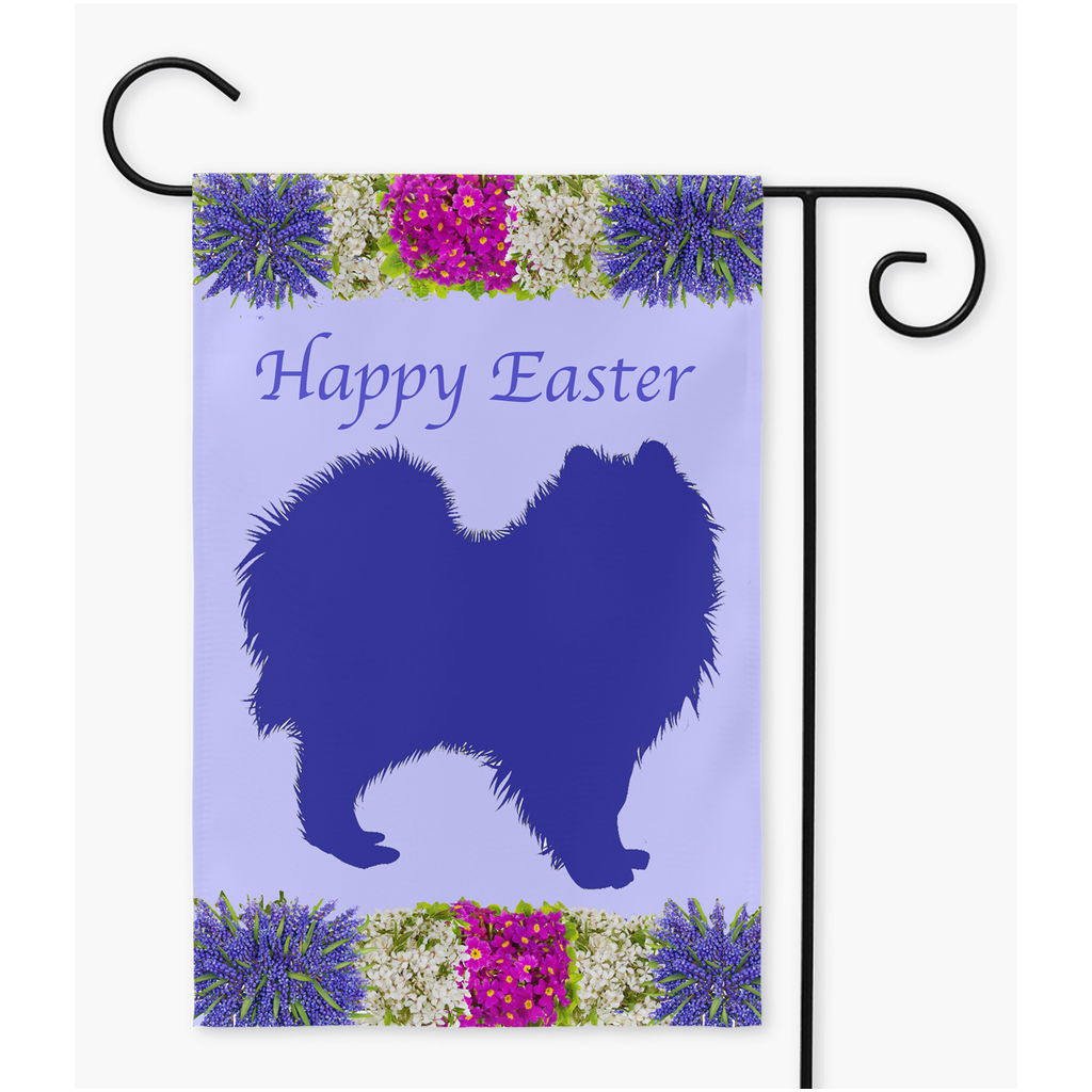 Easter Garden Flags - Pomeranian