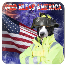 Load image into Gallery viewer, Personalized Pet Coasters - Firefighter Pet
