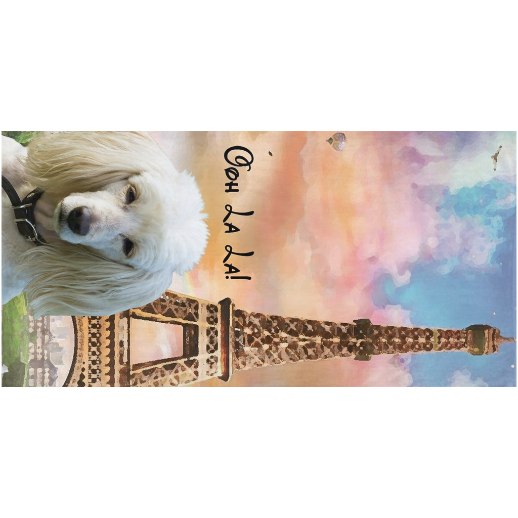 Paris Bath Towel - Cusomized with your pet or As Shown