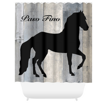 Load image into Gallery viewer, Paso Fino Horse Shower Curtain - Add a Touch of Equestrian Charm to Your Bathroom with a Paso Fino Shower Curtain
