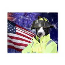 Load image into Gallery viewer, Canvas Art Funny Pet Portraits - Firefighter
