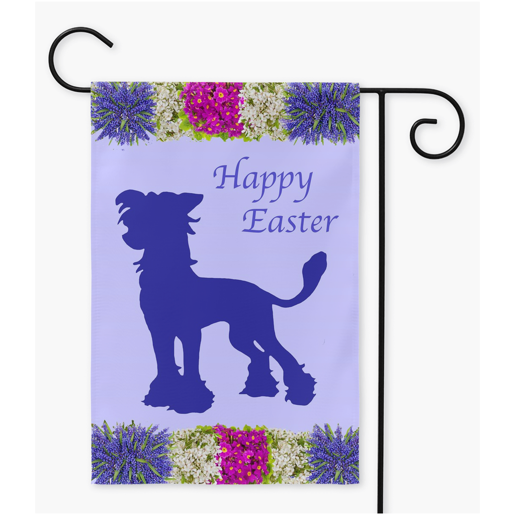 Easter Garden Flags. - Chinese Crested